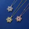 Collar Colgante de Flor Calada Estilo Europeo y Americano Nuevo Shein Amazon Más Vendido Proyección de Foto Lenguaje Memoria Collar para Mujer