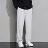 Pantalones Rectos para Hombre, Pantalones Casuales Grises, Pantalones Deportivos Modernos y Versátiles para Estudiantes, Pantalones Holgados de Pierna Ancha para Hombre