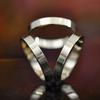 Cobre puro de alta gama Europeo y Americano simple explosivo hebilla de bufanda extragrande tres anillos ropa de moda Tres anillos de alta gama