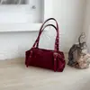 Otoño Invierno Vintage Cuero de Vaca Escarchado Bolsa de Bolos para Viajes Diarios Gran Capacidad Bolso de Hombro Único Cuero Suave de Alta Gama Bolso Debajo del Brazo