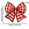 Lindos Dibujos Animados Ins Lazo Bordado Pegatinas de Tela Corazón Ropa Equipaje Decoración Sellos Bordados Pegatinas Termoadhesivas