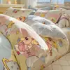 Juego de Ropa de Cama de Algodón Puro de Cuatro Piezas Todo Algodón Nuevo Estilo 2026 Sábana Estudiante Funda de Edredón Faldón de Cama Juego de Tres Piezas Ropa de Cama Infantil