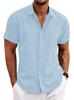 Moletom solto masculino de algodão ebeey para homens da Amazon Sweatshirt de linho de algodão Camisa de manga curta masculina plus size de praia