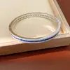 Estilo Minimalista Pulsera Azul y Roja Anillo Abierto Nicho Anillo de Alta Gama Elegante Personalidad Conjunto de Joyería de Moda
