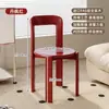 Sillas Vintage Coloridas de Diseñador para Comedor, Sillas de Mesa de Comedor con Respaldo Moderno, Apilables para Uso en Casa, Sillas de Comedor de Madera Maciza para Apartamentos Pequeños