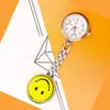 Reloj de Bolsillo Luminoso Retro Moda Colgante para Estudiantes Hombres y Mujeres, Reloj de Enfermera con Puntero de Cara Sonriente, Reloj Electrónico para Mujer