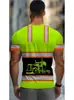 Ropa de Trabajo Casual y Cómoda de Manga Corta Estampada en 3D para Camioneros Populares Transfronterizos Camiseta de Poliéster Transpirable de Manga Corta con Cuello Redondo