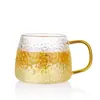 Taza de Vidrio Martillado, Taza de Té Transparente Engrosada, Taza de Té Kung Fu para el Hogar, Taza de Degustación con Asa, Taza Pequeña
