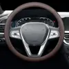 Funda para volante de coche Napapi de fábrica universal para cuatro estaciones 15 Inglés 38cm antideslizante transpirable funda para manija negra
