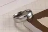 Anel liso aço titânio anel ouro 18K feminino anel brilhante anel com gravação anel de casal não desbota