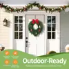 Amazon Temu Guirlanda Popular de Natal para Porta da Frente Guirlanda de Natal Guirlanda de Pinheiro Norfolk Decoração de Natal para Interior