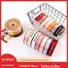2.5 Inglês Poliéster Fita Bolo Floral Assar Amarrado Flor Fita Presente Buquê Handmade Diy Ribbon Personalizado