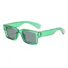 Óculos de Sol Fashion Quadrados Color Block de Novo Estilo, Óculos de Sol com Lentes Pequenas de Proteção Solar, Óculos de Sol Personalizados Europeus e Americanos com Tachas para Homens