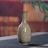Celadón de Longquan jarrón pequeño de cerámica creativo arreglo floral retro chino accesorios de escritorio encimera hogar