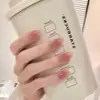 [Nude] Unhas Usáveis Cat-Eye na Ponta dos Dedos na Cor Nude, Nova Manicure, Design de Luxo Acessível, Clareamento (Nenhuma caixa)