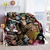 Manta de Franela Figura Sala de Estar Sofá Ligera Suave Amigos Película de Terror Halloween Dormitorio Felpa Regalo