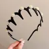 Diadema Ondulada Marrón para Mujer, Uso Diario, Antideslizante, con Dientes, para Lavarse la Cara, Accesorio para el Cabello