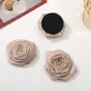 Tecido Retro Xadrez Duas Cores Flor de Gaze Rosa Seca DIY Handmade Versátil Grampo de Cabelo Acessórios de Cabelo Acessórios de Roupa Atacado