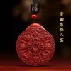 Colgante de Marca Bagua de Nueve Palacios de Cinabrio Collar para Hombre Colgante del Año de Esta Vida Colgante de Regalo para Hombres y Mujeres Joyería al por Mayor