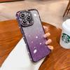 Funda de teléfono adecuada para Apple 17Pro con Brillo Corrugado, Funda Protectora Anticaídas Electroplateada 15 con Brillantes para Iphone16