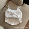 Diseño de Verano camisola sin espalda para chica sexy ahuecada espalda bonita ropa interior ropa exterior con almohadilla para el pecho top ropa de mujer