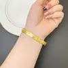 Pulsera Tradicional Vietnamita de Oro de Arena con Palabras Auspiciosas, Pulsera Abierta para Mujer, Aleación de Cobre, Simulada, Color Duradero, Joyería de Nuevo Estilo Chino