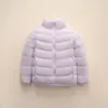 Casaco de Plumas Infantil Chixin 90 Pato Branco Costurado Simples Gola Alta Unissex Quente Leve para Uso ao Ar Livre