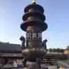 Queimador de Incenso de Cobre Fundido para Templo Ornamentos 1,6 1,8 2m 2,6m Queimador Torre de Cobre Puro Queimador de Incenso Escultura em Cobre Fabricante