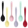 Colher de silicone tudo-em-um transfronteiriça, colher de cozinha de silicone de grau alimentício, colher coadeira de cozinha, colher para misturar salada