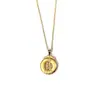 Bolsa de la suerte colgante palabra de pelo fortuna redondo collar de mujer accesorios de temperamento Joyería de Oro collar colgante venta al por mayor