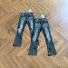 Jeans de marca casual para hombre, estilo americano, con degradado vintage desgastado lavado, pierna recta, de moda, para todas las estaciones, transfronterizos 2026