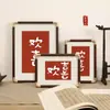 Novo Estilo Chinês Porta-Retrato Frases de Texto Pintura em Rolo Sala de Estar Quarto Rolo de Tela Porta-Retrato de Pendurar Qing Yun Zhi Ornamento Inspirador