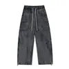 Calças Jeans Masculinas 2026 Novo Estilo Juventude Versátil Primavera Calças de Perna Reta Largas Casuais Calças Longas Masculinas