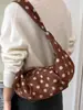 Bolso de Lunares para Mujer 2026 Nuevo Otoño Estético de Gama Alta Meilade Gamuza Felpa Bolso de Hombro Único Gran Capacidad Bolso Dumpling