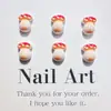 Decorações Populares de Unhas Artísticas de Cogumelo Gordo com Bolinhas de Desenho Animado, Cogumelos Pequenos Sólidos Coloridos 3D Fofos e Acessórios para Cabelo, Enfeites de Resina