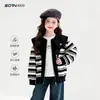 Cárdigan Suéter para Niñas Otoño 2026 Nueva Moda Ropa Infantil para Niños Mayores Estilo Universitario Coreano Abrigo Ropa de Punto Infantil