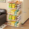 Estante de Almacenamiento para Cocina, Estante Móvil de Varias Capas para Snacks y Juguetes para Sala de Estar, Canasta para Encimera para Frutas, Verduras y Condimentos