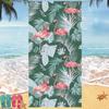 Toalla de playa de microfibra estampada para comercio exterior, toalla de playa de terciopelo de doble cara de secado rápido, toalla de playa para natación, venta al por mayor