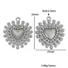 Pendantes Grandes Retro Europeos y Americanos de Acero Inoxidable con Cara Sonriente, Corazón Solar, Luna para Collares y Pendientes DIY, Accesorios de Joyería de Acero de Titanio