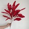 Simulación del nuevo ramo de hojas de espino blanco Pino real salón de bodas guía de camino fila de flores hojas decorativas decorativas