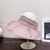 Visera Ligera de Gasa Decorada con Perlas para Mujer, Sombrero de Tela Transpirable para Protección Solar de Verano, Sombrero de Sol para Vacaciones al Aire Libre, Moderno