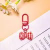 Llavero Creativo de Cuadros Dopamina con Lazo Colgante de Joyería DIY Adorno Versátil para Bolso Ropa Regalo Pequeño