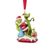 Nuevos Adornos Planos Acrílicos Colgantes Transfronterizos Navidad Creativo Grinch Colgante para Árbol de Navidad Coche Mochila Bolso