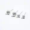 Aço Inoxidável Zircônia Diamante Suporte Borda Curva Fundo Pontiagudo Strass Copo Agulha de Orelha Acessórios para Brincos DIY