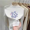 Nueva colección de otoño e invierno: Camiseta base de cuello alto para niñas, top infantil simple y versátil, camiseta de terciopelo alemán de manga larga para niñas pequeñas