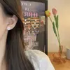 Set de Aretes de Flor Dulce con Lazo de Aguja de Plata S925 para Primavera y Verano, Aretes Lindos de Diseño de Nicho Versátiles para Mujer