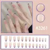 Manicure Dopamina Francesa Azul Escuro, Estilo Girly, Manicure Clareadora, Manicure Francesa Nude Usável, 24 Peças