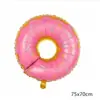 Balão de Rosquinha de Chocolate Aniversário Hambúrguer Batata Frita Pizza Balão Cachorro-Quente Festa Balão de Filme de Alumínio Decoração
