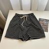 Shorts Deportivos Casuales Suaves a Rayas para Mujer Verano Delgados Ropa Exterior Holgados Combinan con Todo Pantalones de Pierna Ancha Pantalones Cortos para Casa