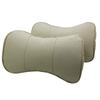 Venta al por mayor de fábrica almohada de cuero para reposacabezas de coche almohada de cuero para el cuello almohada de piel de vaca almohada de hueso suministros para coche con logo de mapa